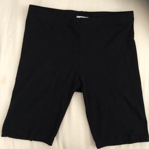 Black/Grey Legging Biker Shorts